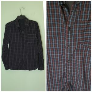 Sandanista Blue & Red Checkered Button-Down Shirt